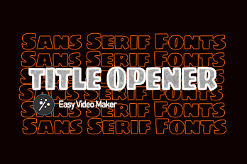 Title Opener – Text Video Shapes of Sans Serif Fonts