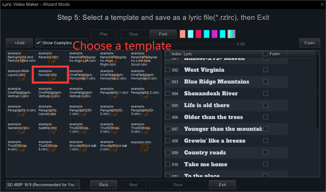 Select a proper template