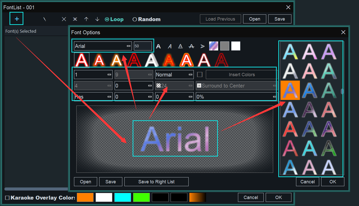 set font to all lines