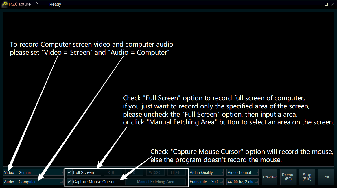 record screen video