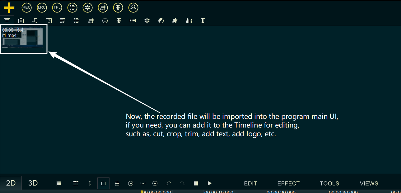 edit the recorded file