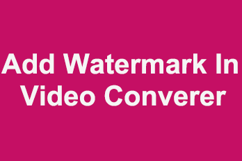 The fastest way to add watermark to videos is to use Easy Video Converter