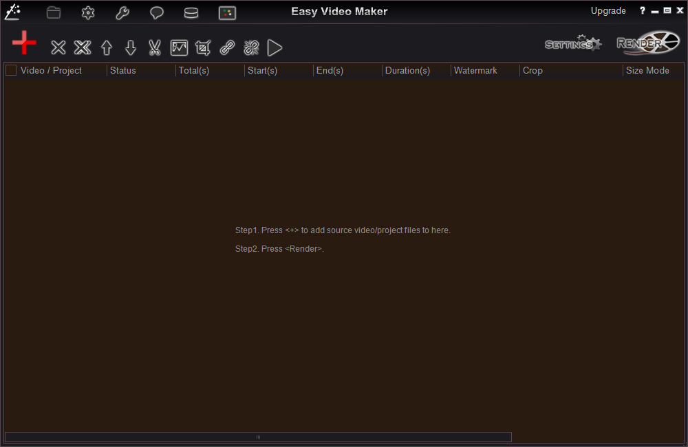 Easy Video Maker v2,3 main UI